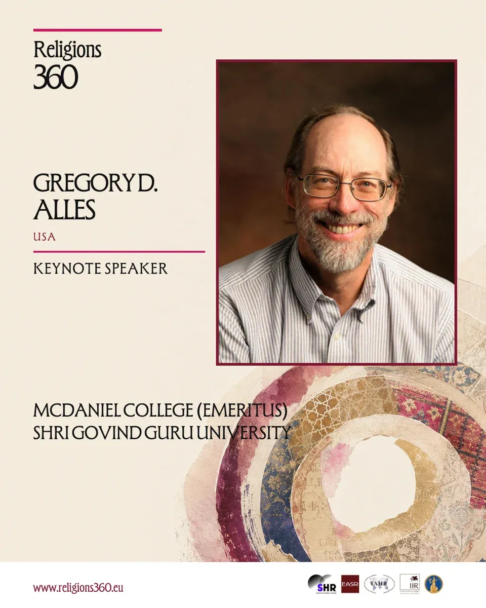 Gregory D. Alles — keynote speaker, Religions 360°